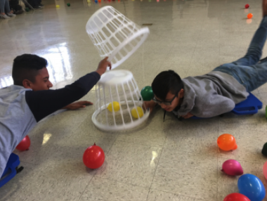 Dylan-Diego Villagrana and Kenneth Pham face off for supremacy in, Hungry Hungry Hippos