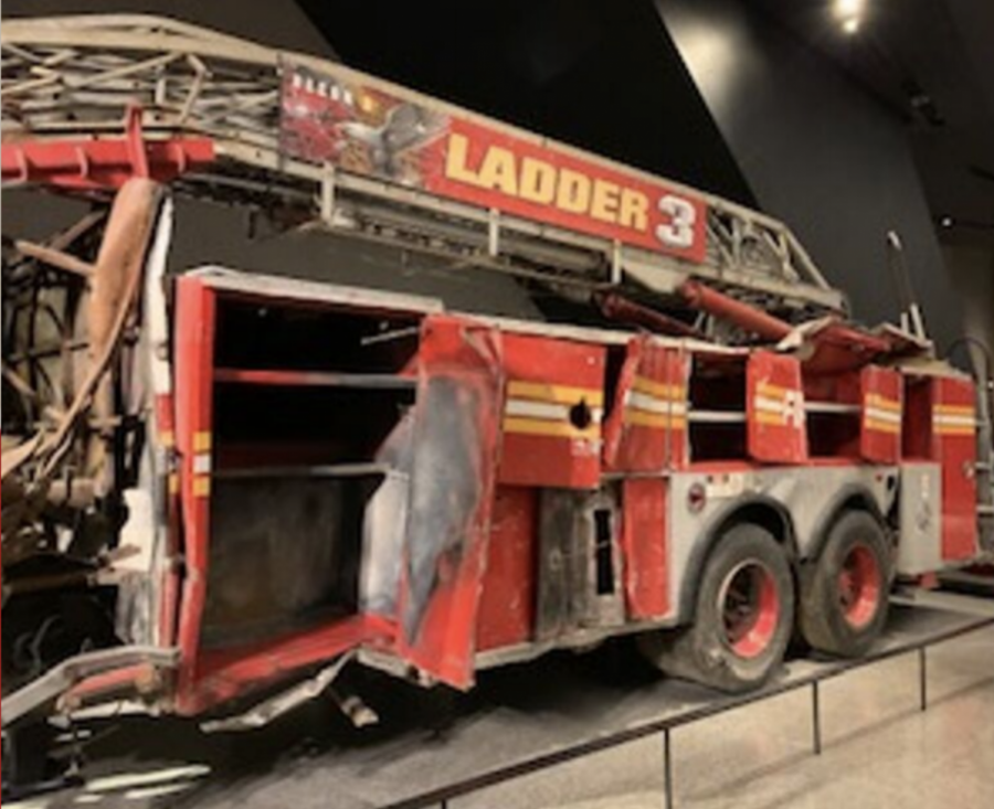 The remains of Ladder 3 are on display at The National September 11 Memorial in memory of
the firefighters who died after responding to the attack.