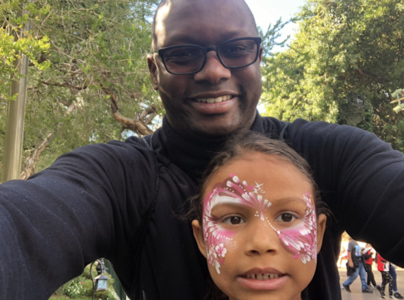 Dr. Glass and his daughter.