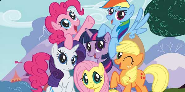 The main six pony characters of the show, My Little Pony.