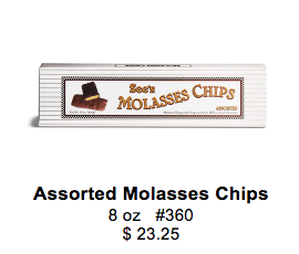 Ms. Bells favorite treat, Molasses Chips, is one of the 15 items for sale during the Yum-Raiser.