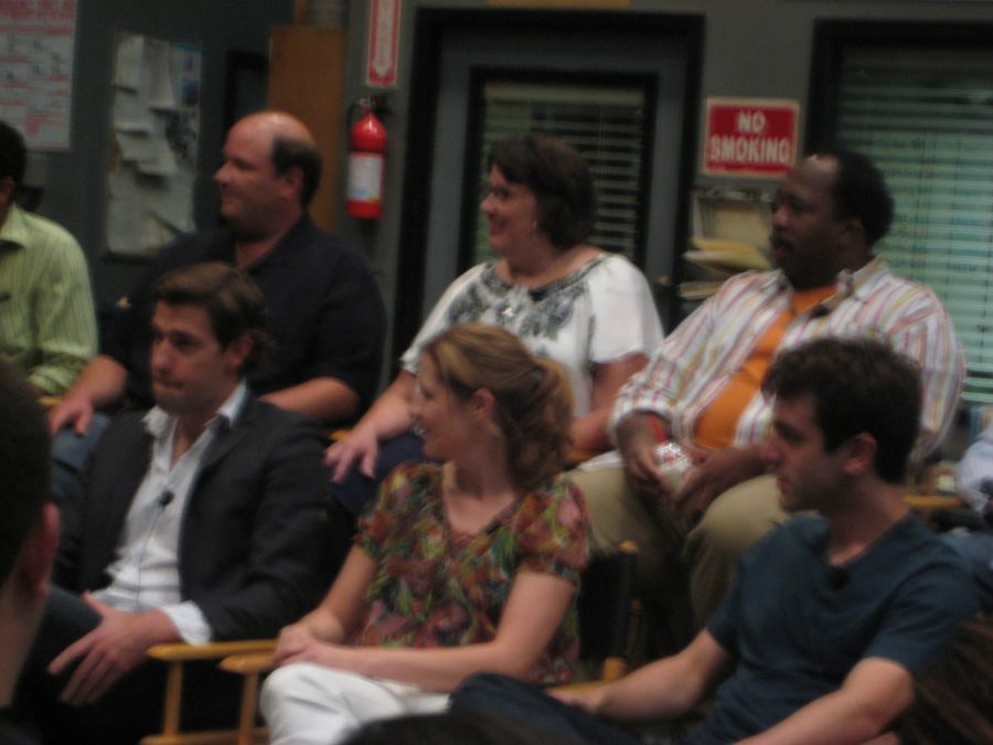 This image shows the cast members of the popular TV series, The Office.