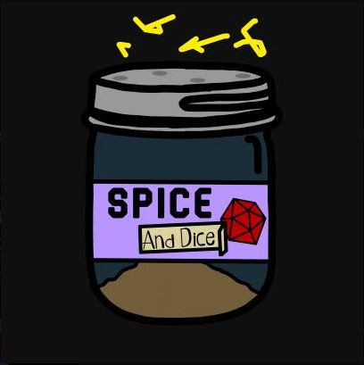 The official cover of the Spice and Dice Podcast