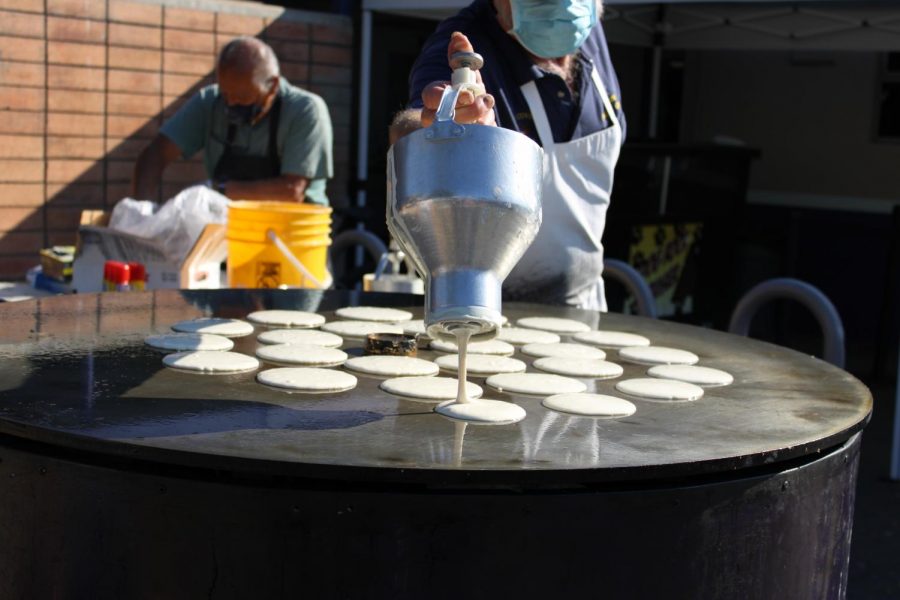 This is how the pancakes were made.  Image taken by Sam Watherspoon