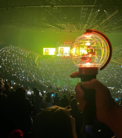 ATEEZ Lightstick in front of Atiny crowd