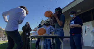 Students reacting to the math pumpkin experiment in Ms. Sprague and Guevaras classes! 