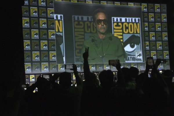 Robert Downey Jr revealing himself to be playing Dr. Doom earlier this year at San Diego Comic Con.