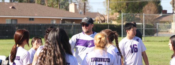 Gabe Nichols hyping up the MECA volleyball team before a game. Go Timberwolves!