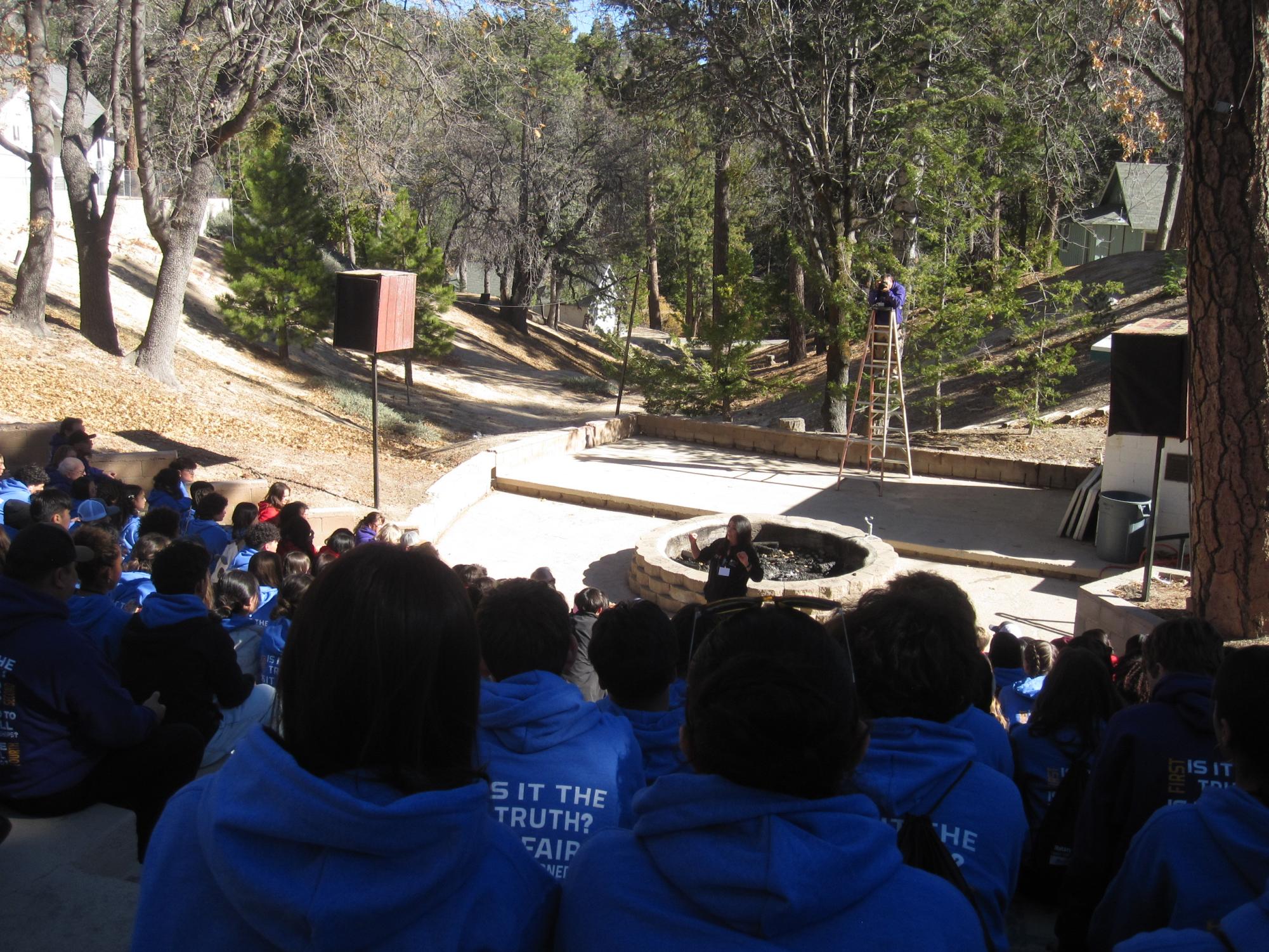 Students got to make smores and do other outdoors activities while sleeping in cabins. “It was a Saturday and it was social time and we had smores and stuff and it was really fun," said Karren Zhuang.