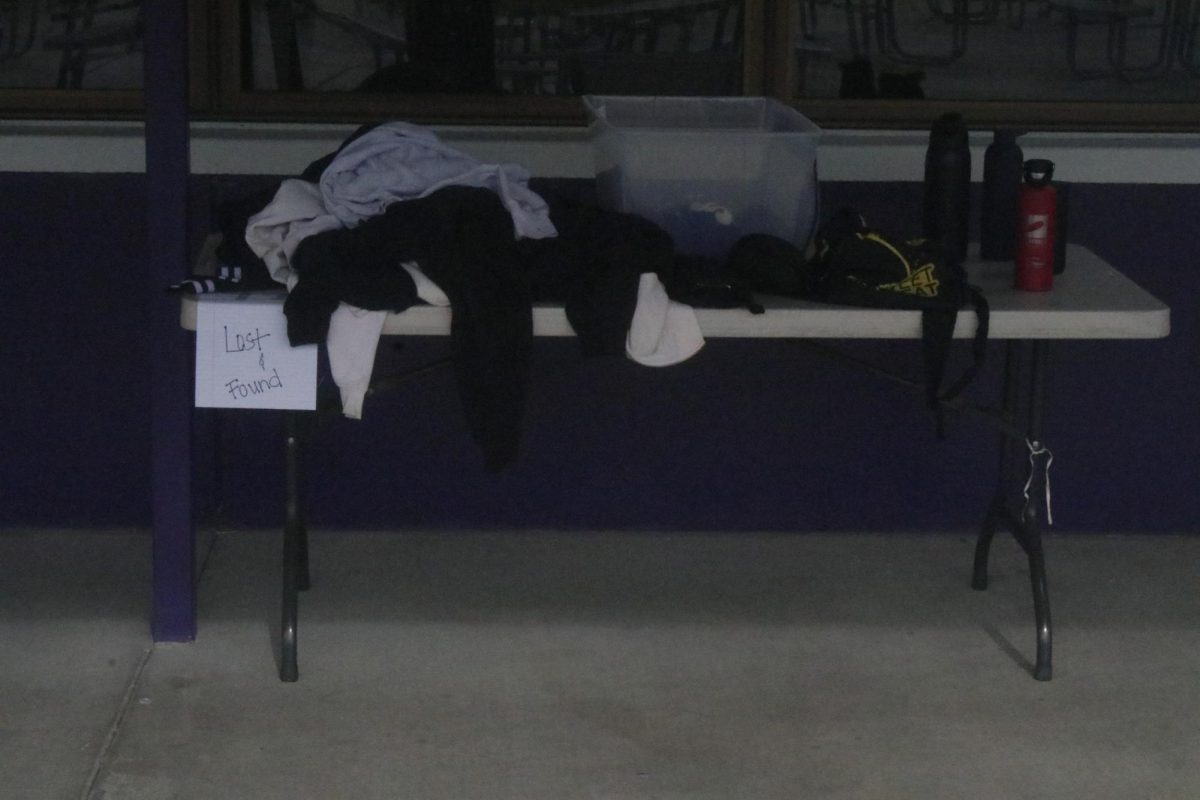 The last "lost and found" lost items before the school donated to others.
