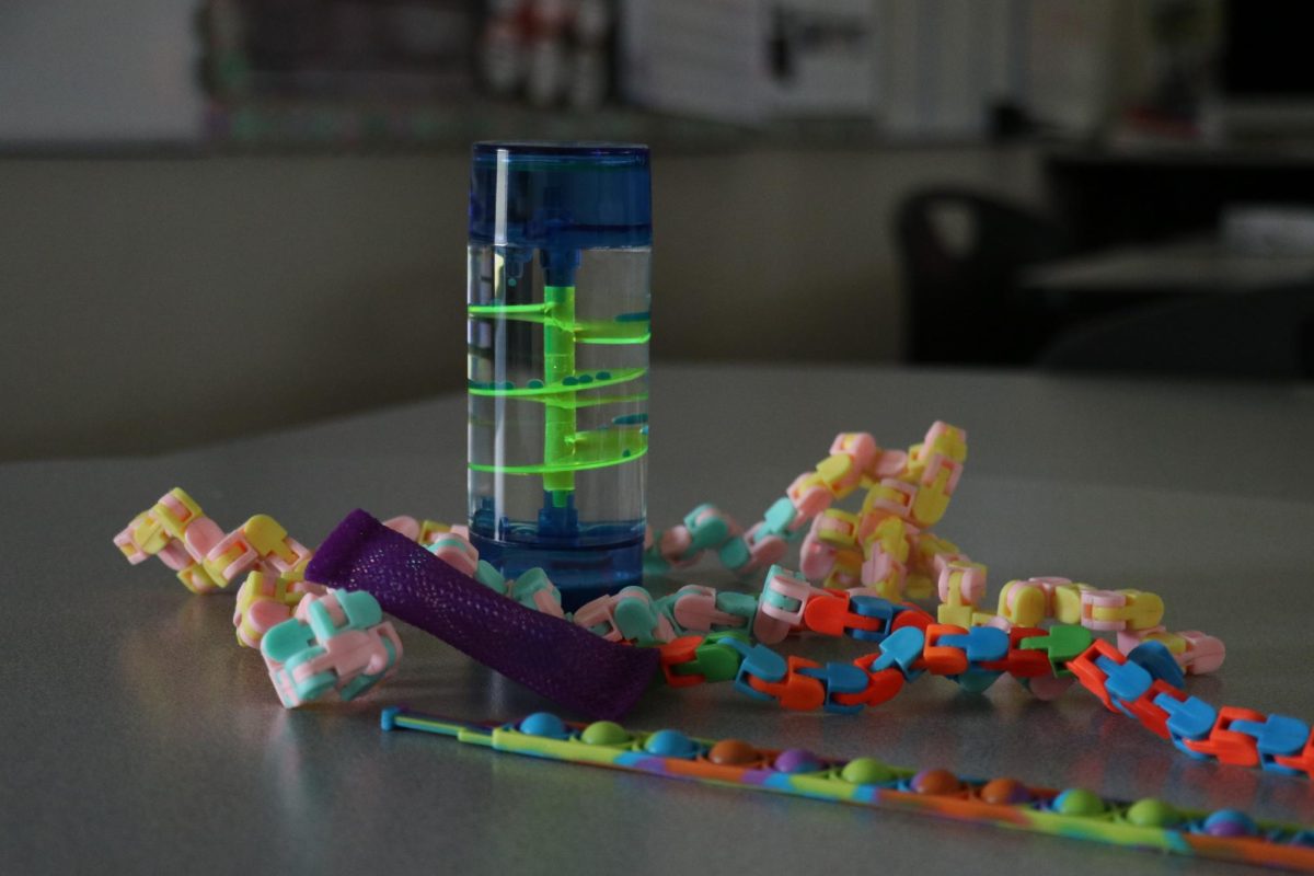 A numerous amount of fidget toys MECA students can use. Image By: Julian Puente 