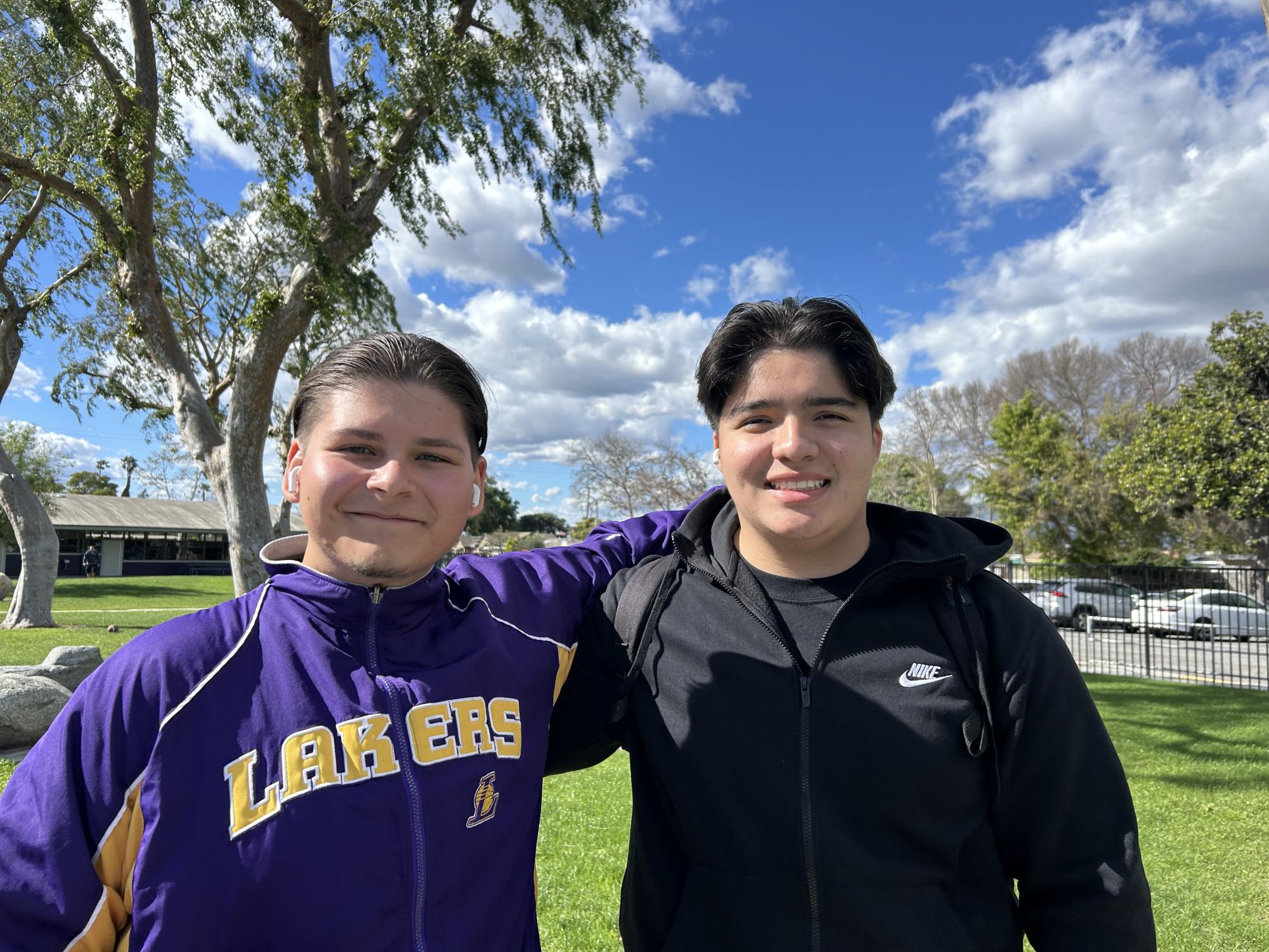Best friends since elementary are seniors Vincent Hernandez (left) and Reyli Salazar (right).