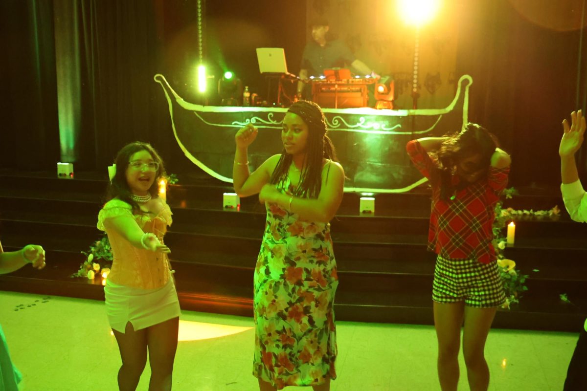 Sophomores, Lola Faniel and Mimi Bautista dance together with their friend Jasmine (on the left)!