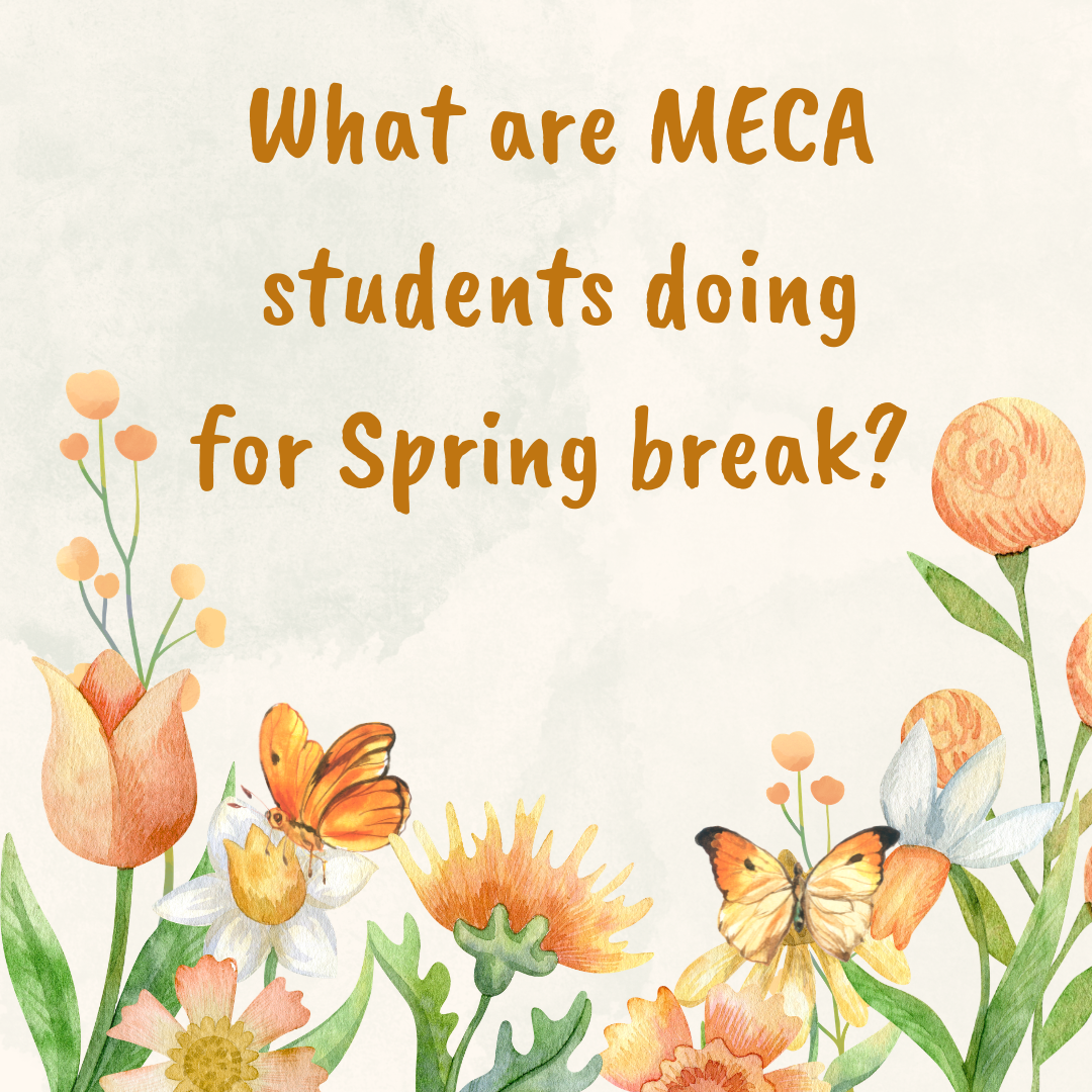 What are students doing on break?
